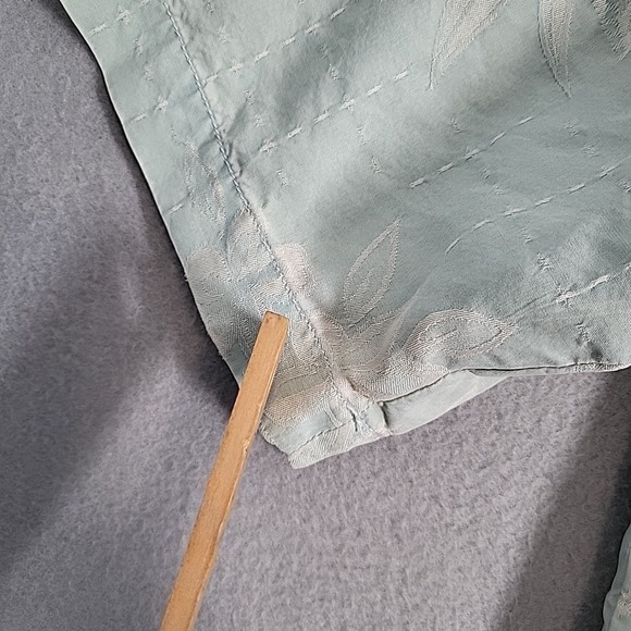 Tommy Bahama Shirt Men's L Green Silk Embroidered Floral Hawaiian Casual Beach - Picture 5 of 12